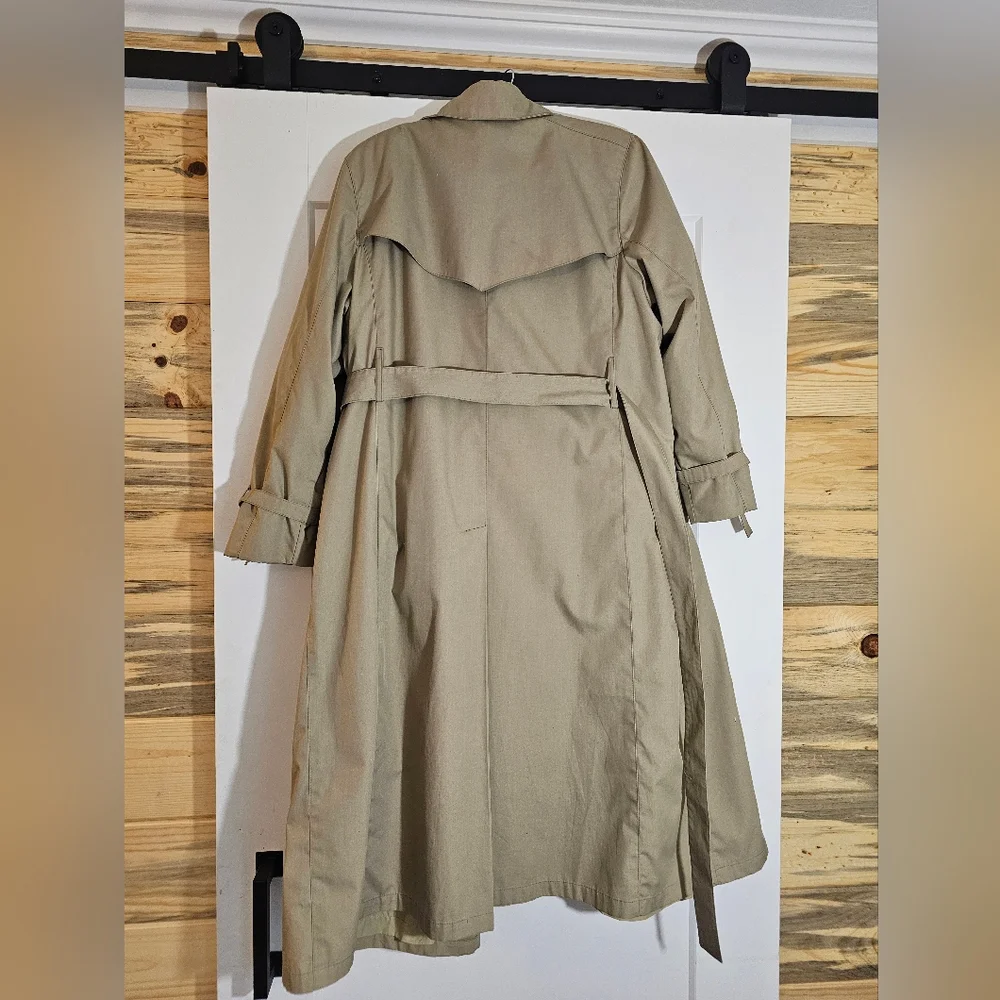 Vintage London Fog Womens Beige Double Breasted Trench Coat Size 20W/20 1/2 - Picture 10 of 10